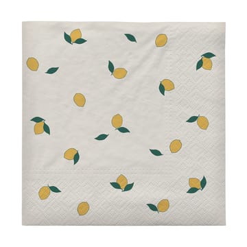 Tovagliolo Lemon 33x33 cm confezione da 20 - Off white-yellow - Broste Copenhagen