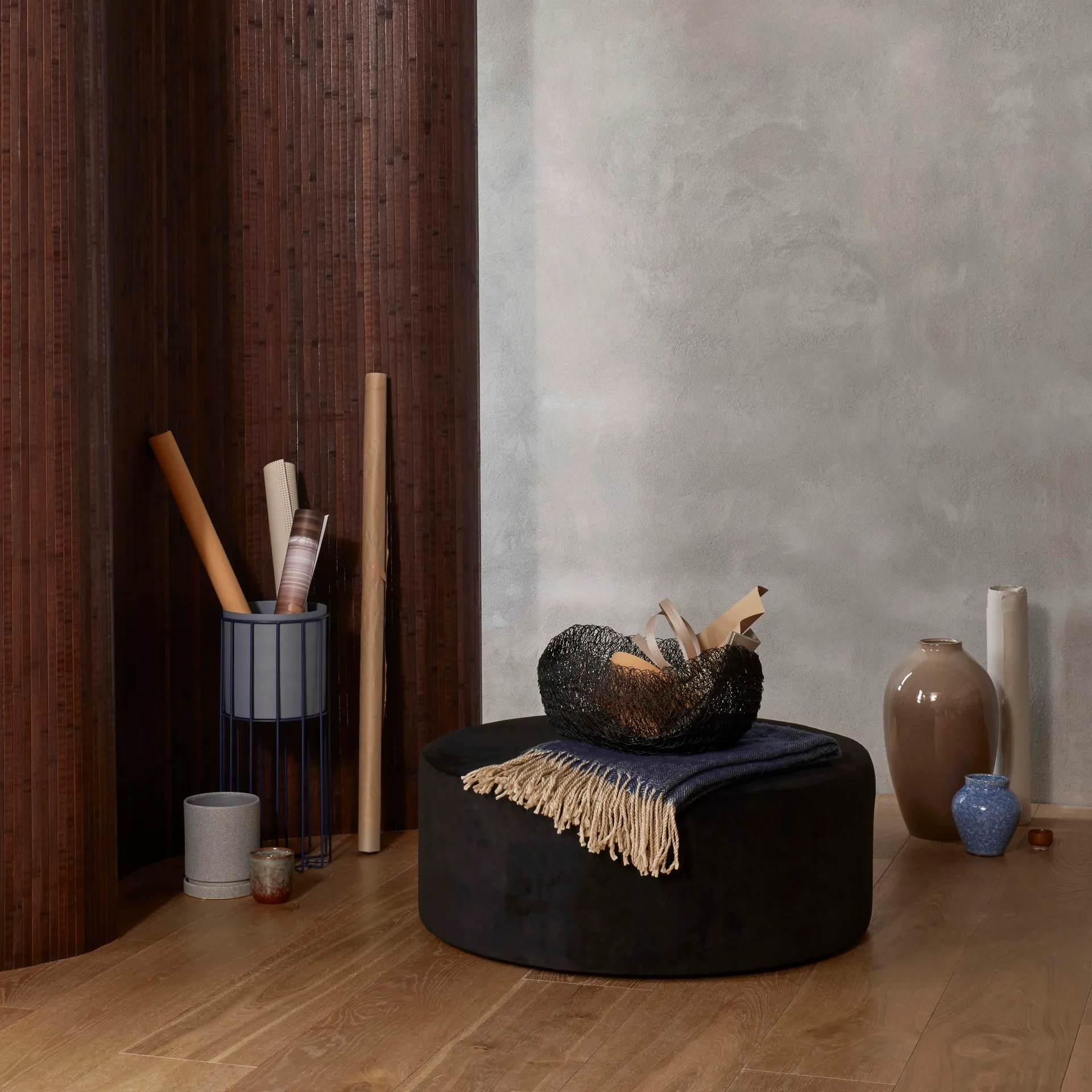 Vaso da fiori con sottovaso Polaris Ø 14 cm, tradewinds blue Broste Copenhagen