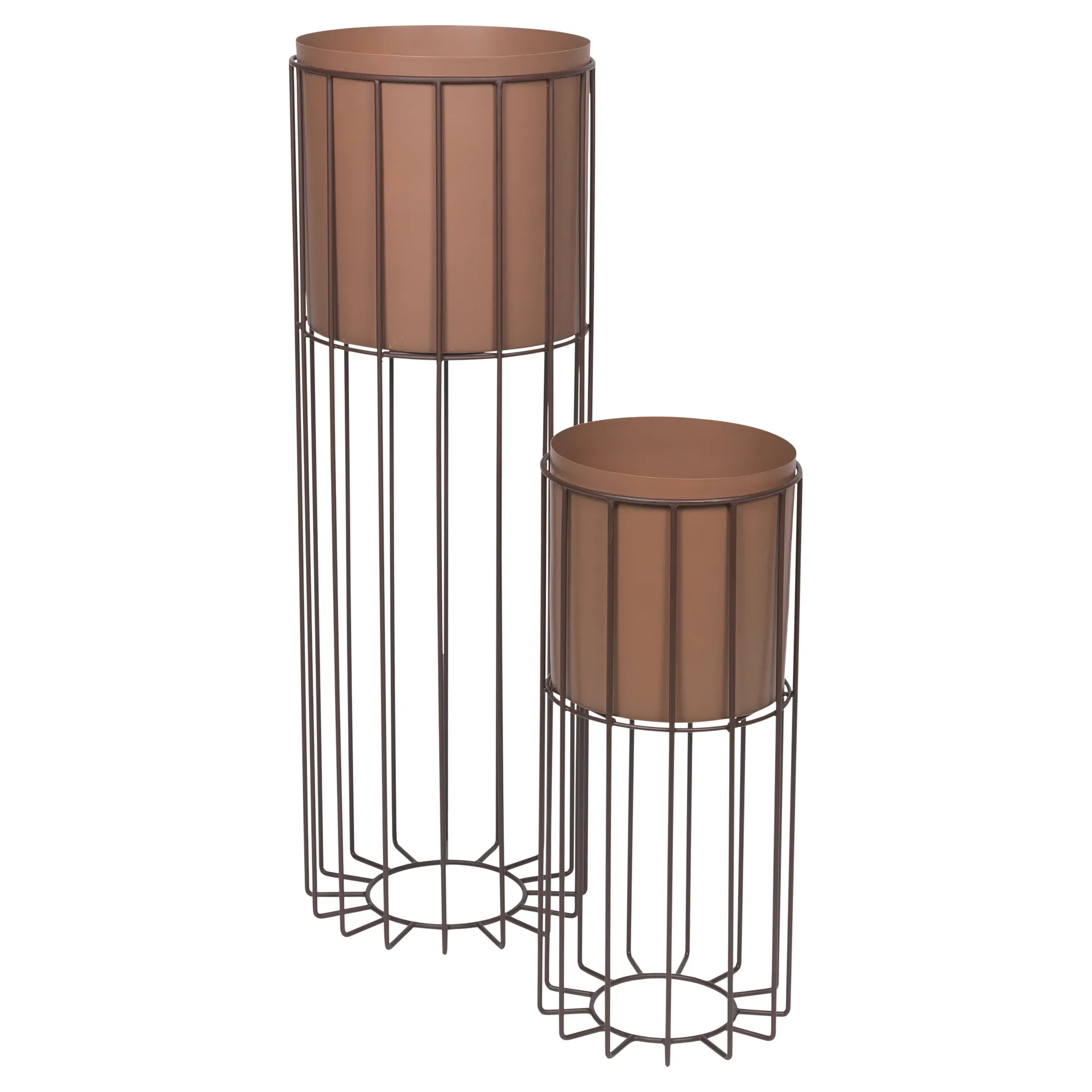 Vaso da fiori Fenja con supporto 2 parti Ø 25 cm, rustic brown Broste Copenhagen