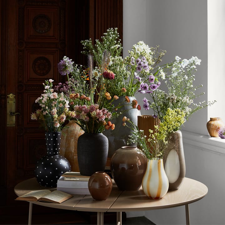 Vaso in vetro Ada Dot 37 cm - simply taupe warm grey - Broste Copenhagen