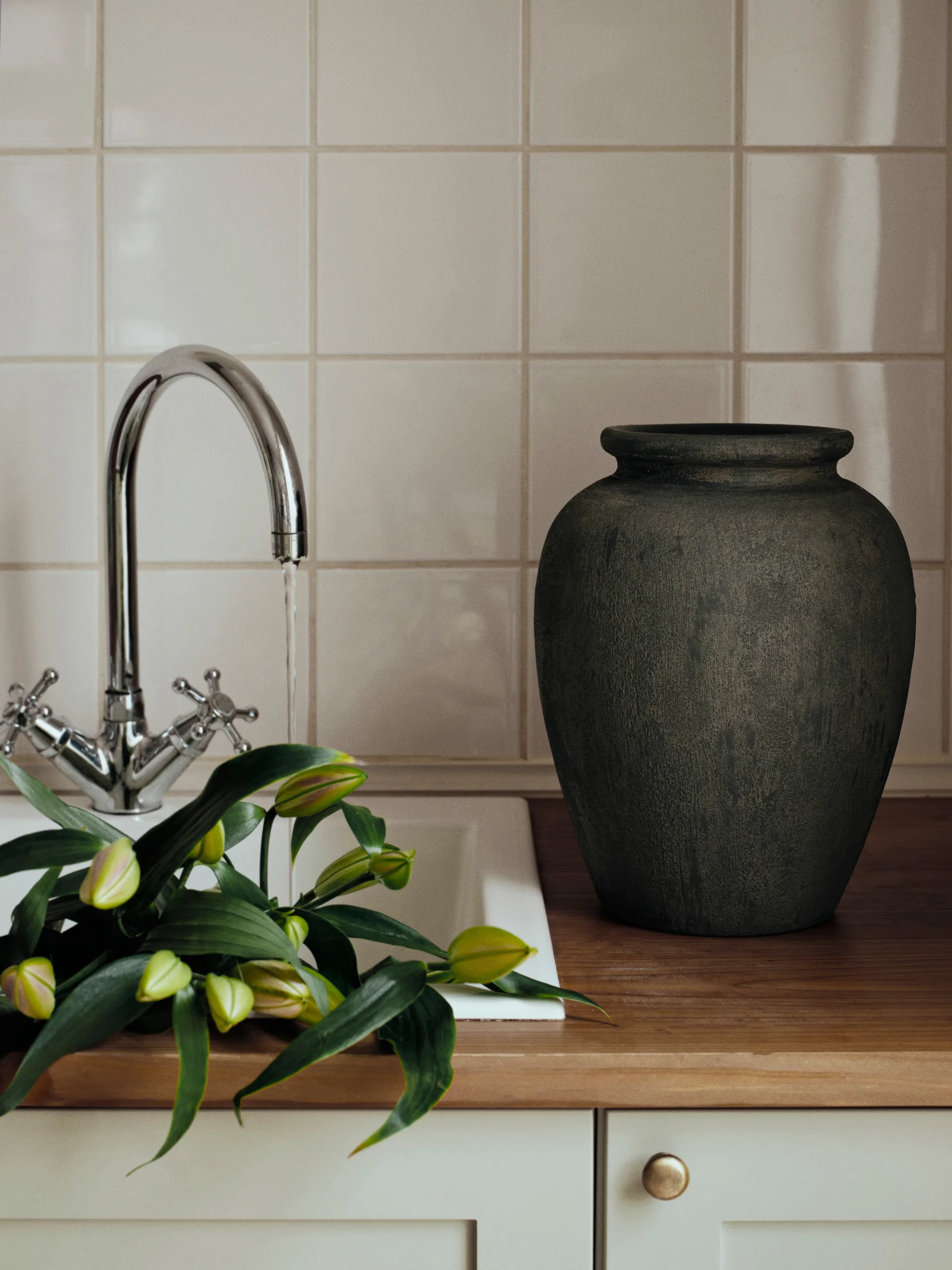 Vaso Uma, Rustic dark brown, 30 cm Broste Copenhagen