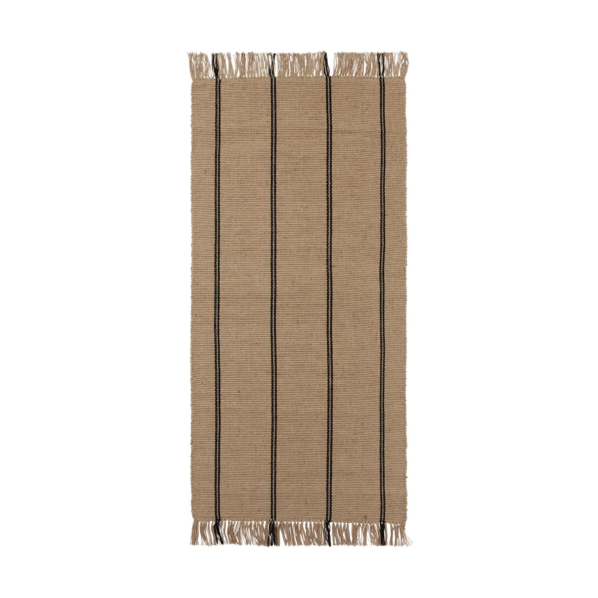 Yuki corridoio tappeto, Black-natural, 70x140 cm Broste Copenhagen
