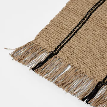 Yuki corridoio tappeto - Black-natural, 70x140 cm - Broste Copenhagen