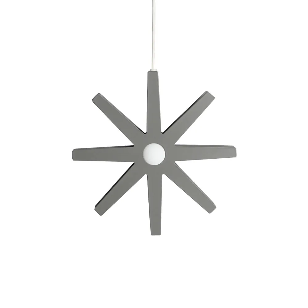 Lampadario Fling 33, grigio opaco, cavo bianco in plastica Bsweden