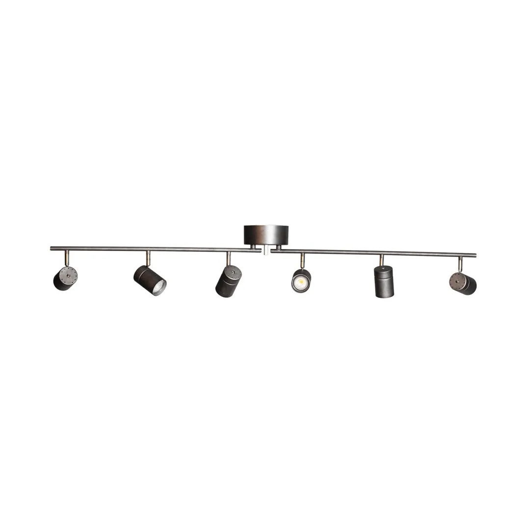 Correct 6 faretti da soffitto 124 cm, Grigio acciaio By Rydéns
