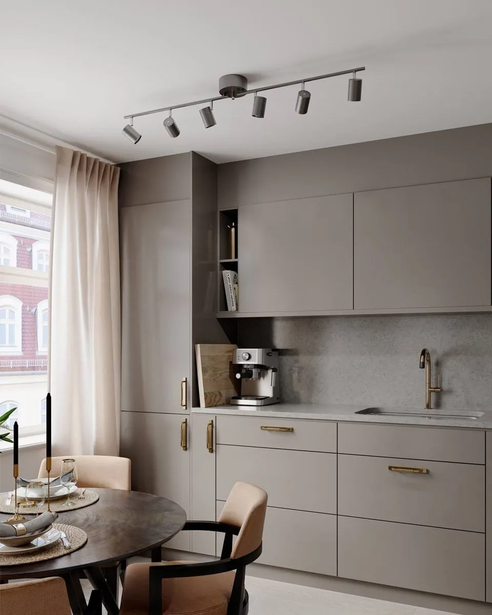 Correct 6 faretti da soffitto 124 cm, Grigio acciaio By Rydéns