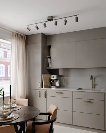 Correct 6 faretti da soffitto 124 cm - Grigio acciaio - By Rydéns