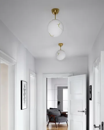 Lampada a sospensione Bellagio Ø25 cm - Ottone-bianco - By Rydéns