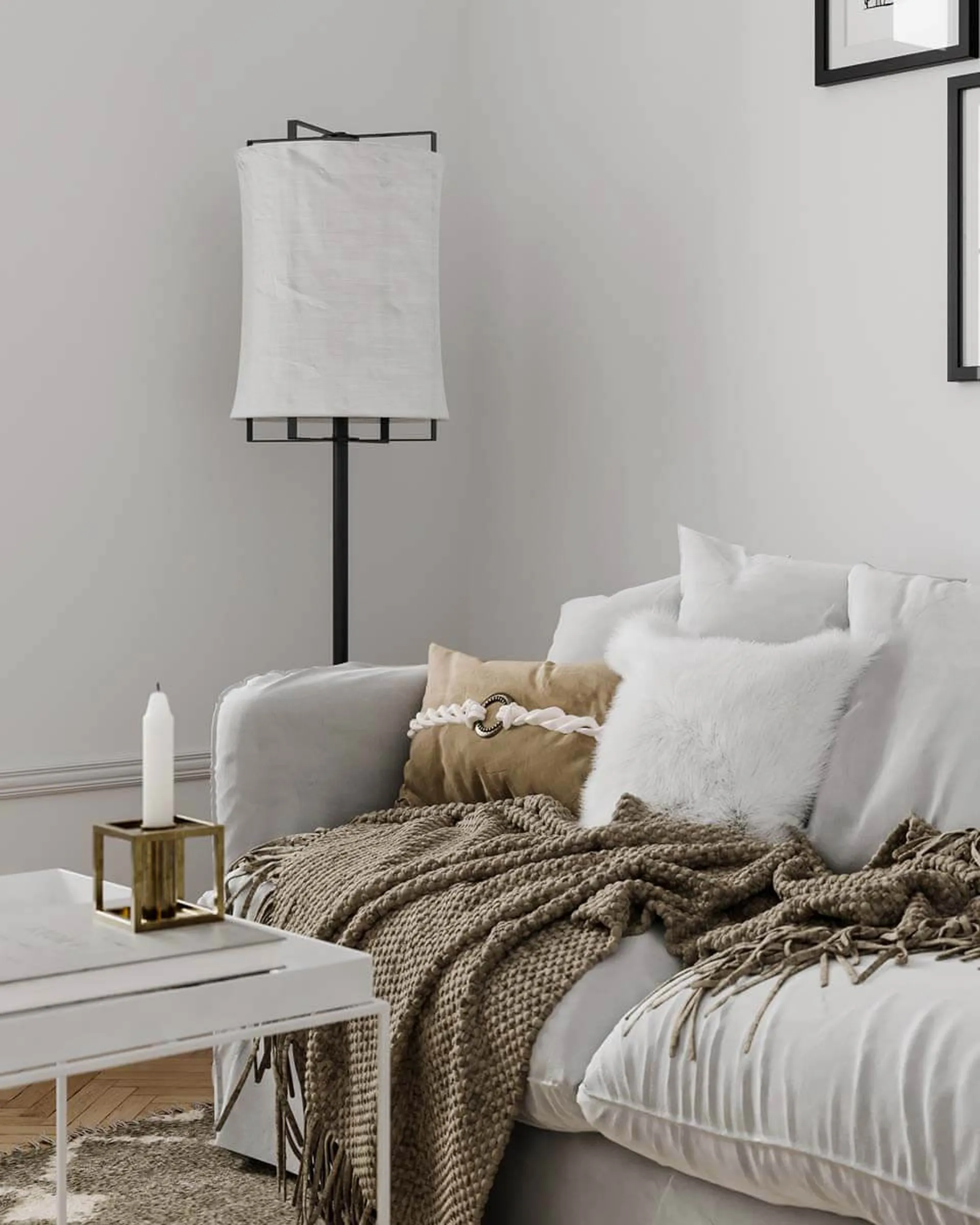 Lampada da pavimento Softy 150 cm, Bianco opaco, nero opaco By Rydéns