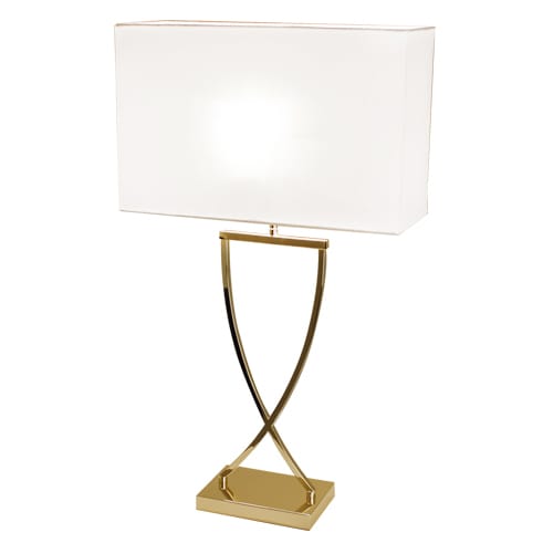 Lampada da tavolo Omega 67 cm - ottone-bianco - By Rydéns
