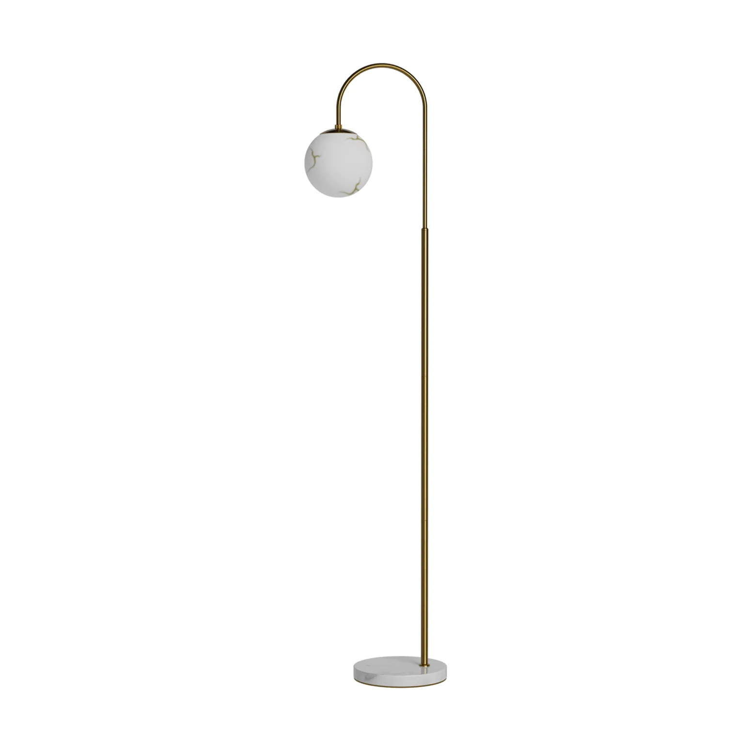 Lampada da terra Bellagio 163 cm, Ottone-bianco By Rydéns