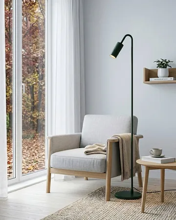 Lampada da terra Curve 146 cm - Opaco verde - By Rydéns