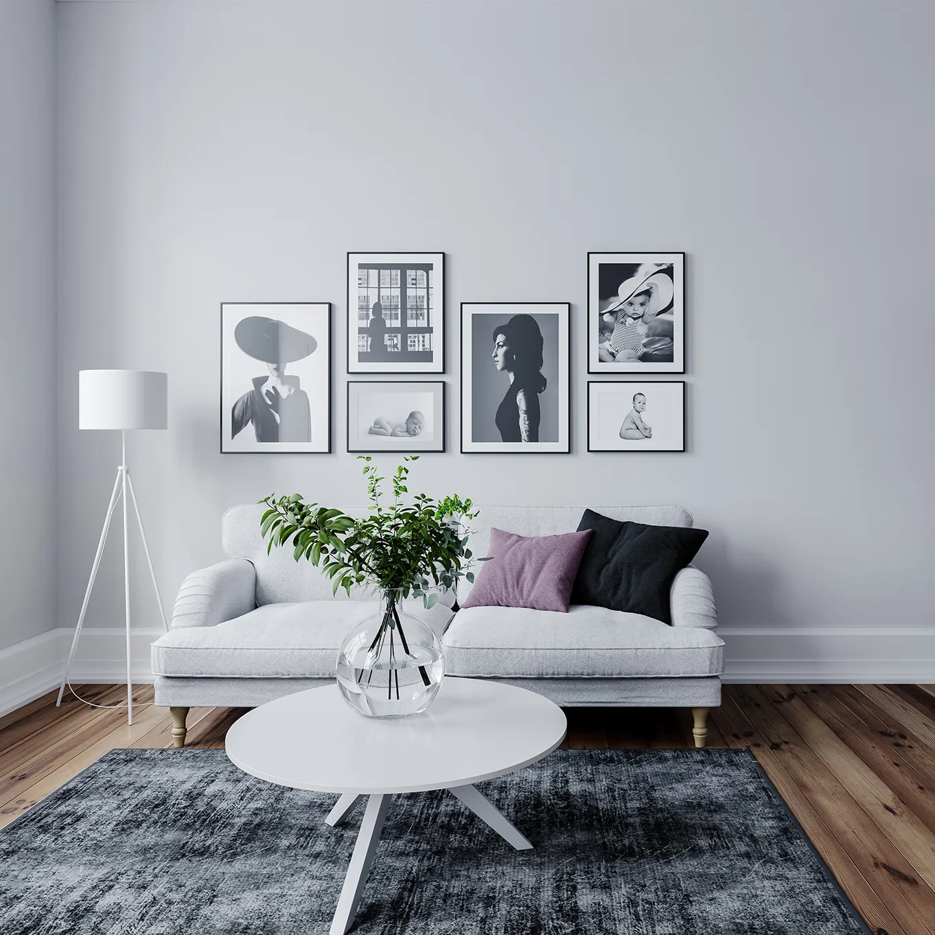 Lampada da terra Rina, Bianco By Rydéns