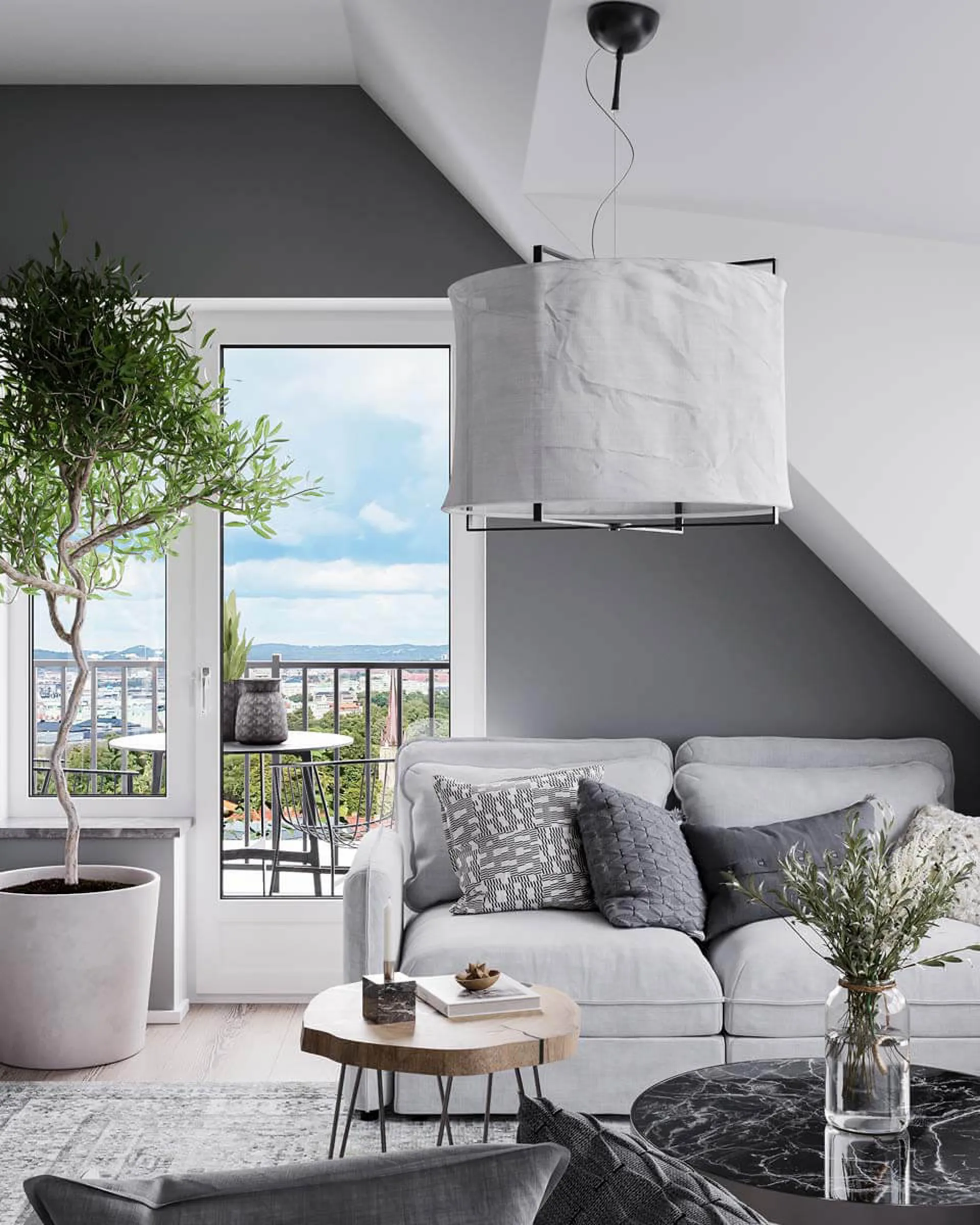 Lampadario Softy Ø 60 cm, Bianco opaco, nero opaco By Rydéns