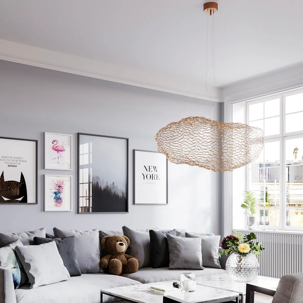 Plafoniera Hayden, Dorato, 76 cm By Rydéns