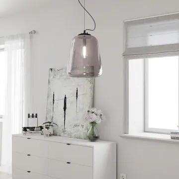 Plafoniera Leola Ø 33 cm - nero-smoke grey - By Rydéns