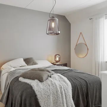 Plafoniera Leola Ø 33 cm - nero-smoke grey - By Rydéns