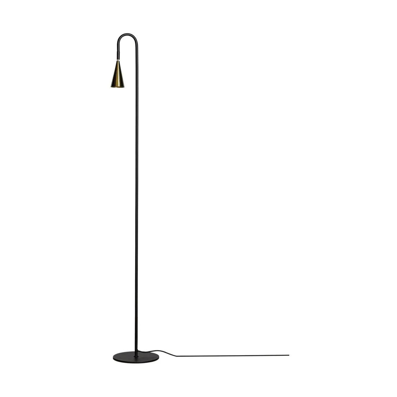 Spline lampada da terra, Nero-ottone, 140 cm By Rydéns