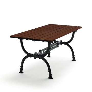 Tavolo Byarum 142x72 cm - Pino marrone lasur, supporto nero - Byarums bruk