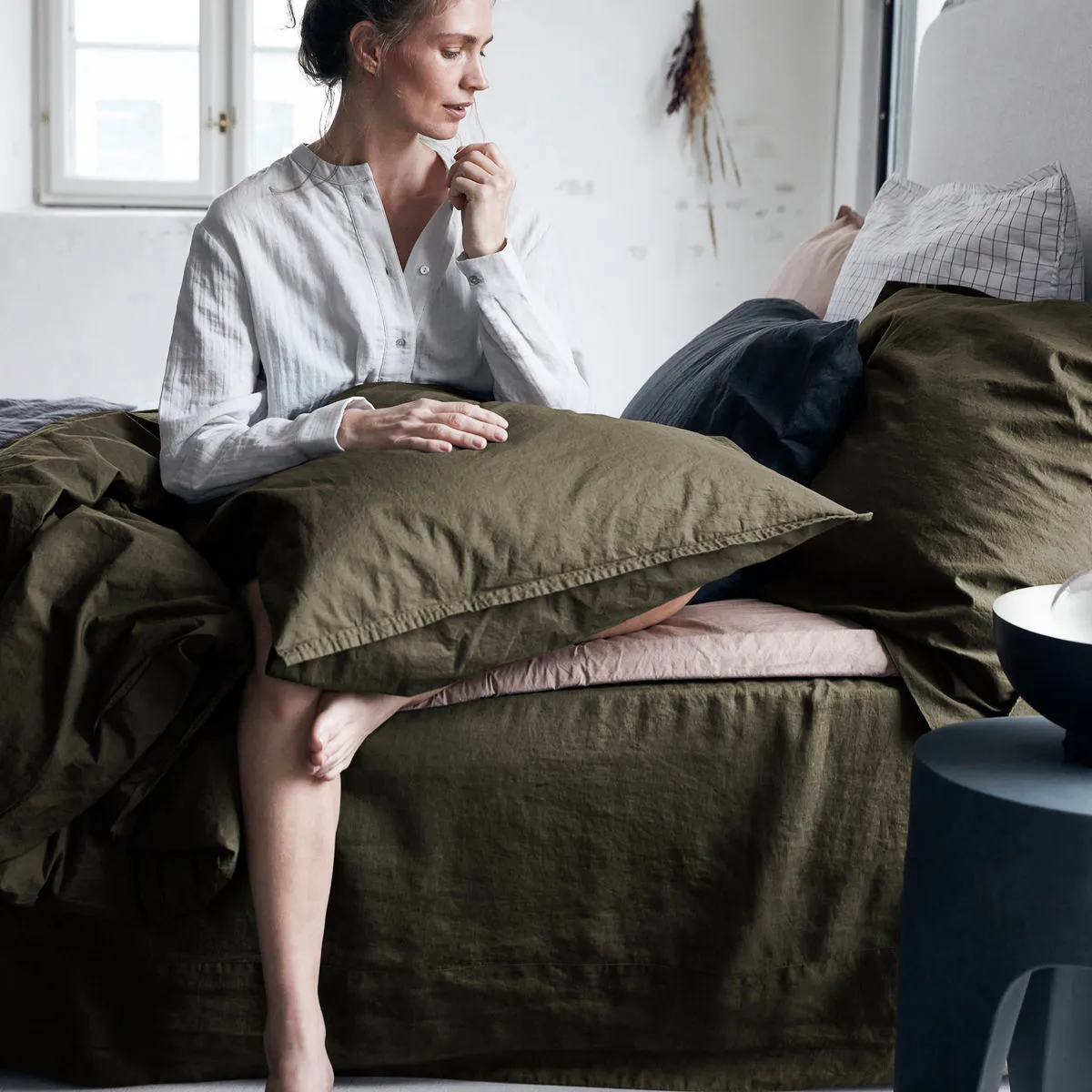 Completo letto Ingrid 220x220 cm, Bark byNORD