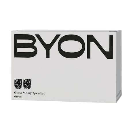 Bicchieri Messy 30 cl confezione da 2, Verde Byon