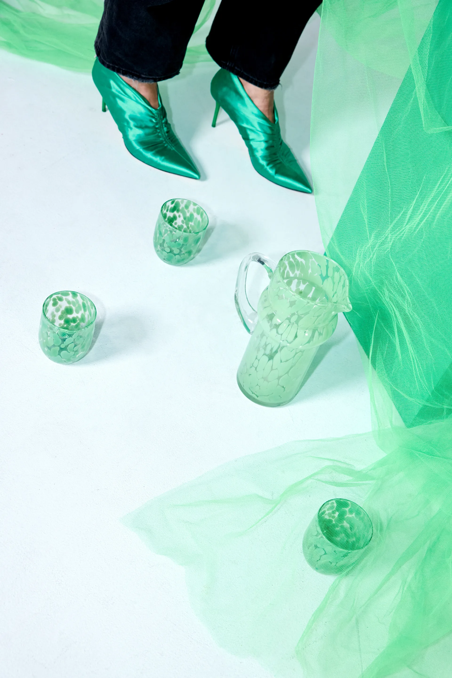 Bicchieri Messy 33 cl, Verde Byon