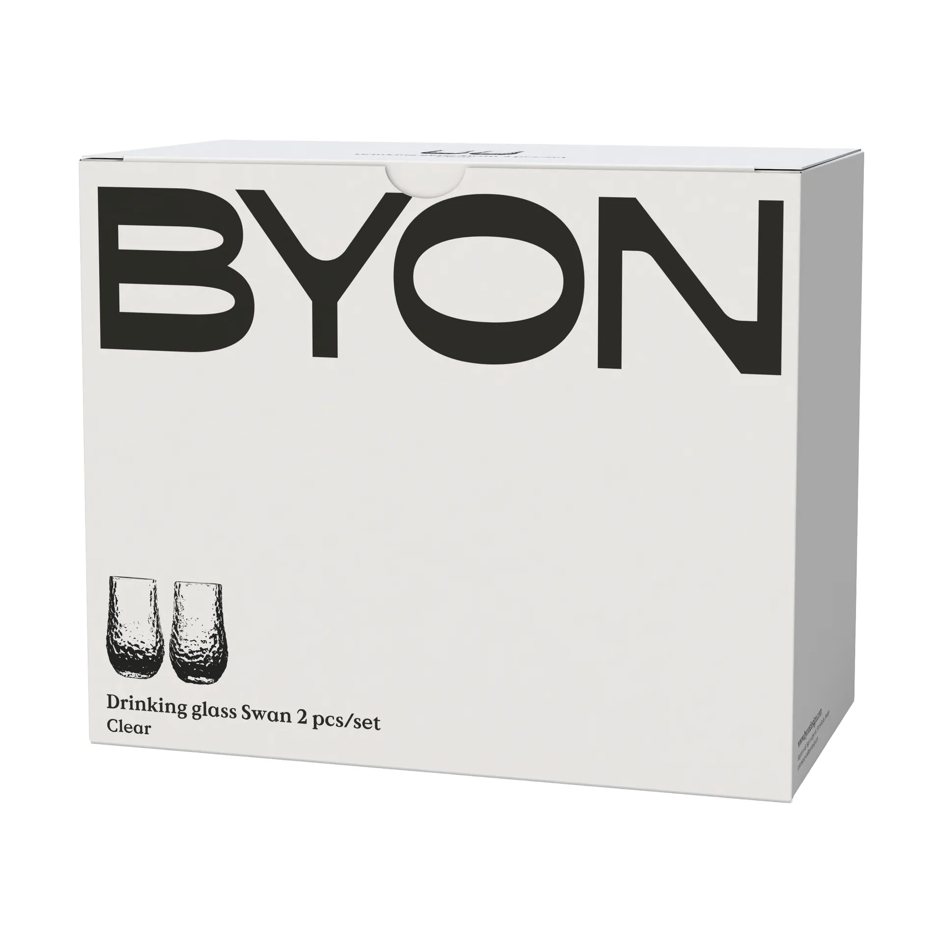 Bicchieri Swan set da 2, Trasparente Byon