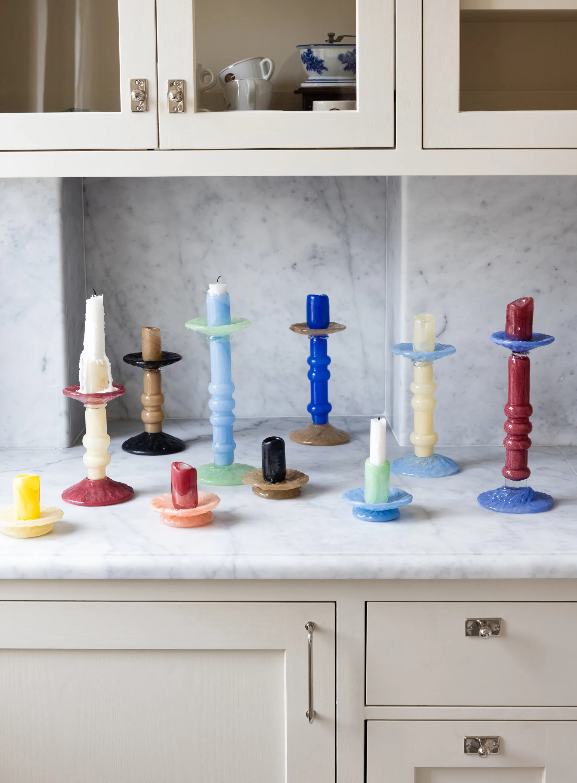 Candeliere Lara XS 9 cm, Rosso vino-rosa Byon