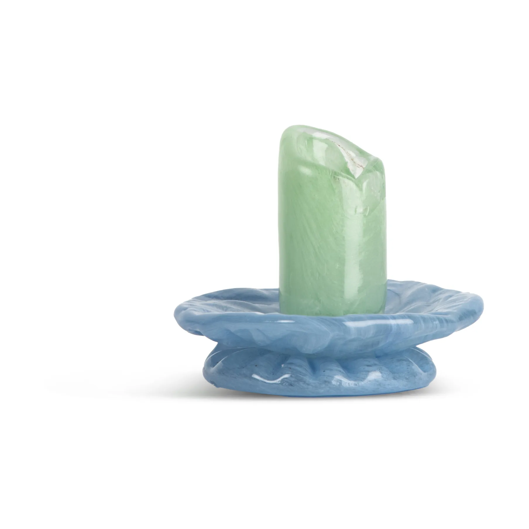 Candeliere Lara XS 9 cm, Verde menta-Azzurro Byon