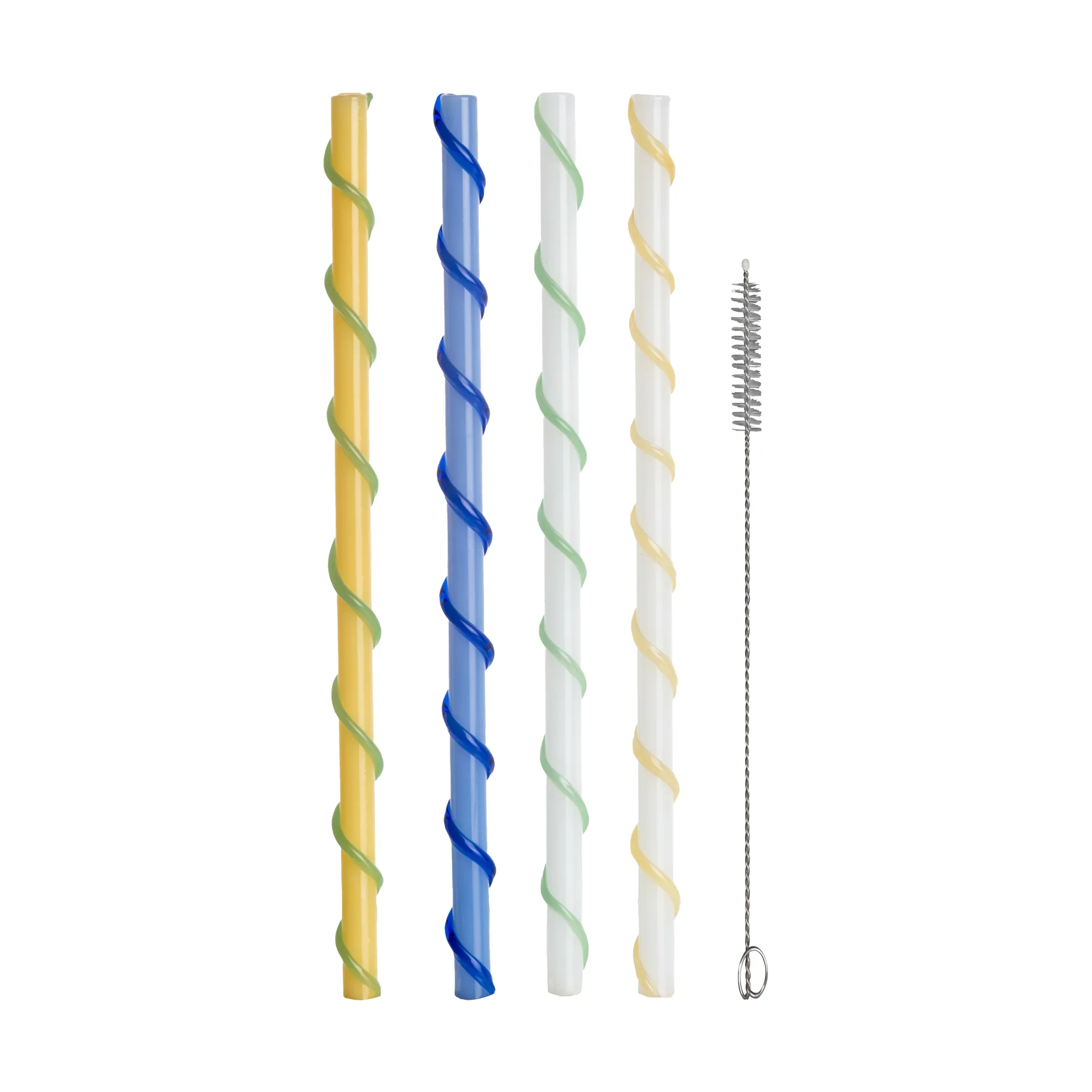 Cannucce lunghe Celebrate 20 cm 4 pezzi, Blu-bianco-giallo-verde Byon