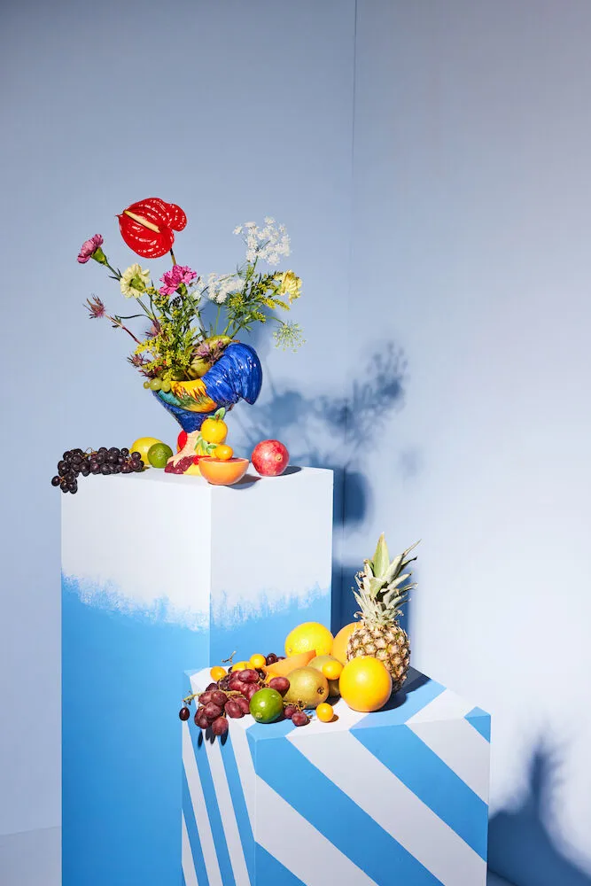 Ciotola Fruity Rooster, Blu Byon