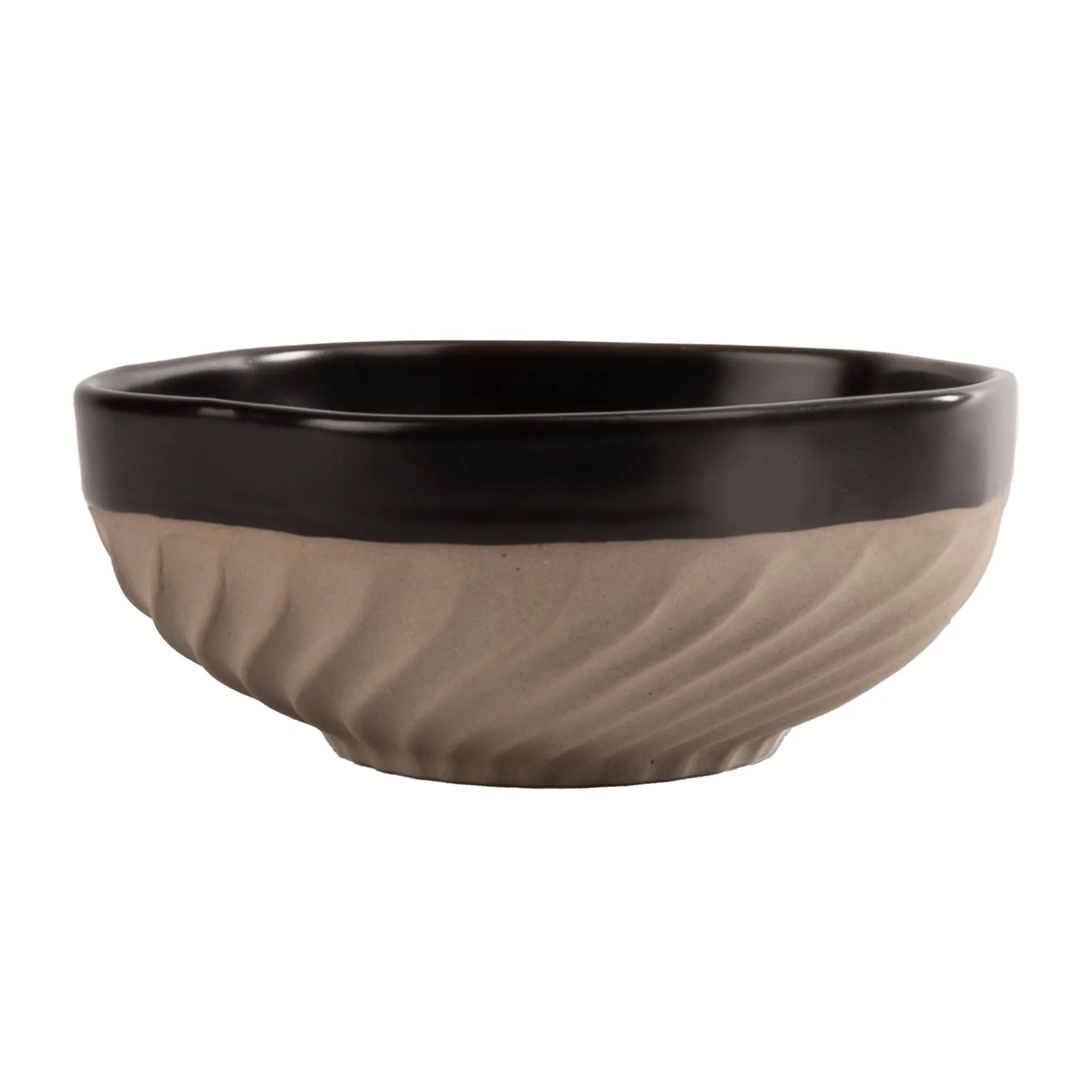 Ciotola Swirl Ø11 cm, Nero-beige Byon