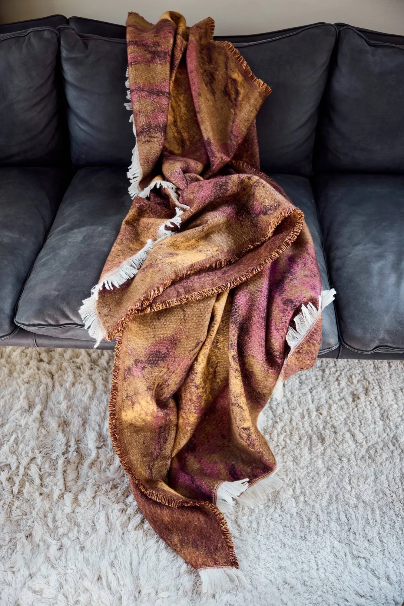 Coperta Mavi, Marrone-beige-rosso vino, 130x170 cm Byon
