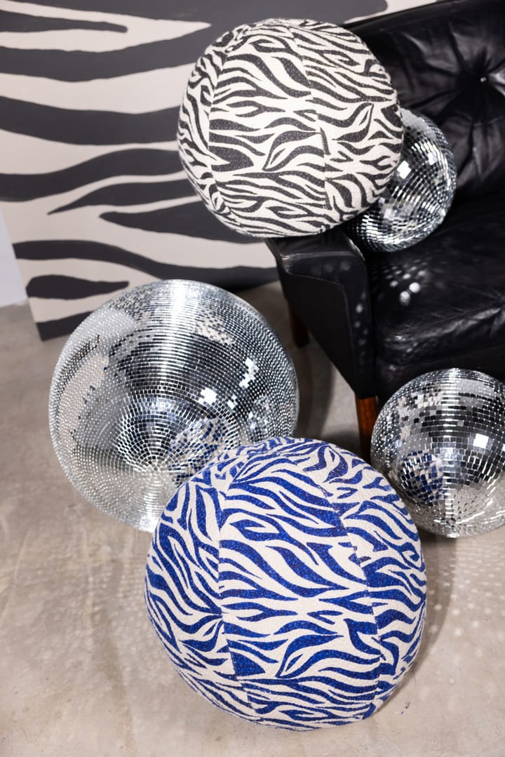 Cuscino Anima Ø35 cm, Zebra-blu Byon