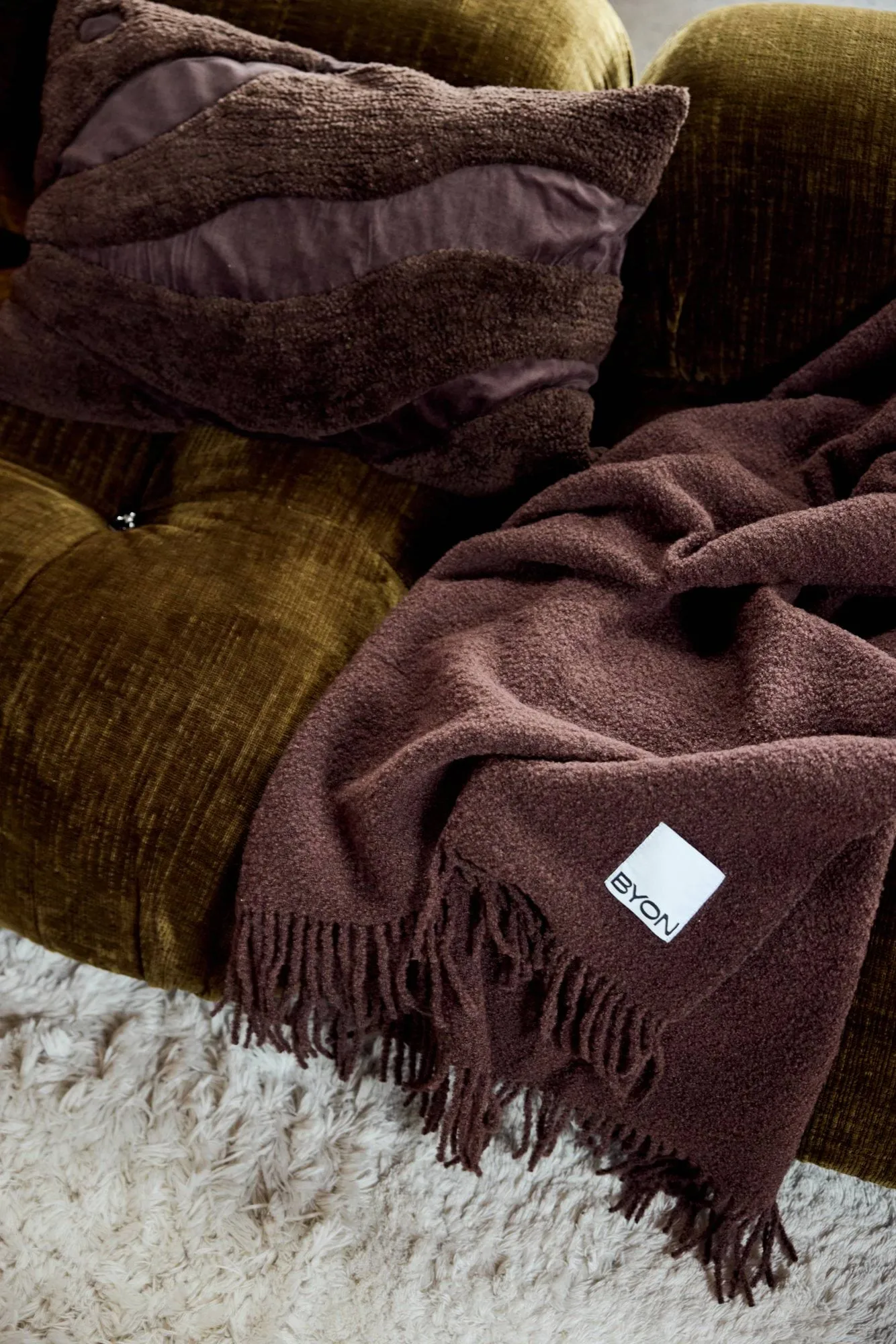 Cuscino Fluffy 50x50 cm, Marrone, 40x60 cm Byon