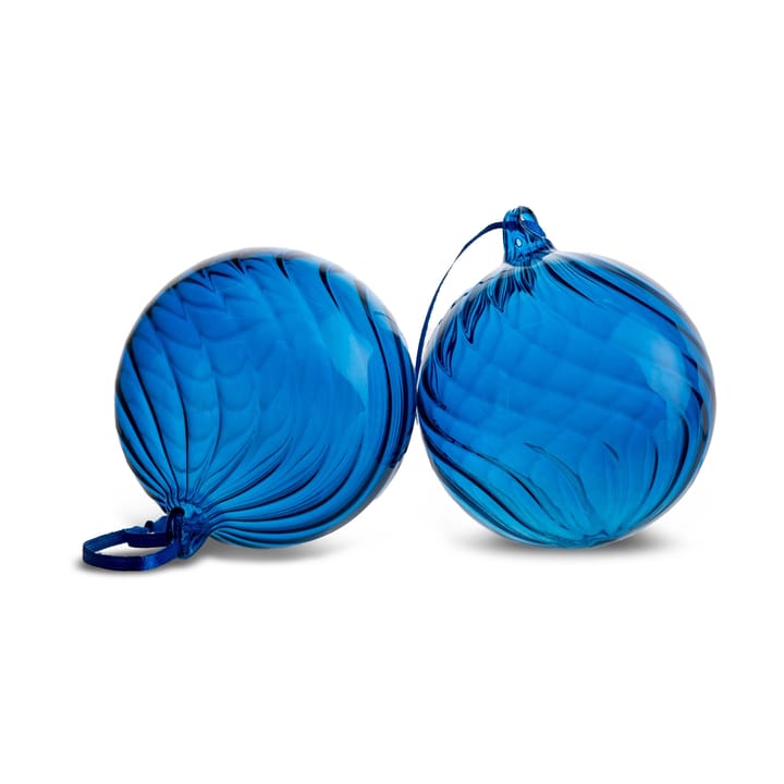 Pallina di Natale Opacity M Ø8 cm confezione da 2 - Blu - Byon