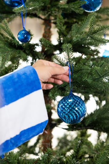 Pallina di Natale Opacity M Ø8 cm confezione da 2 - Blu - Byon