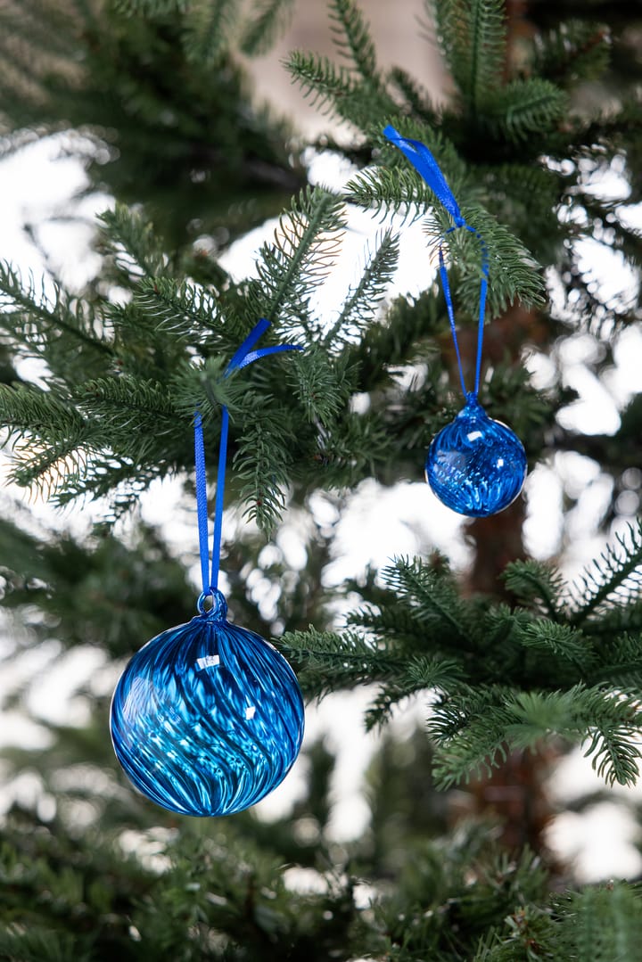 Pallina di Natale Opacity M Ø8 cm confezione da 2, Blu Byon