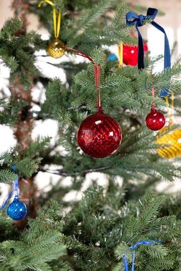 Pallina di Natale Opacity M Ø8 cm confezione da 2 - Rosso - Byon