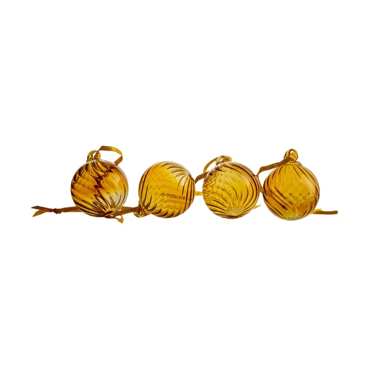 Pallina di Natale Opacity XS Ø4 cm confezione da 2 - Giallo - Byon