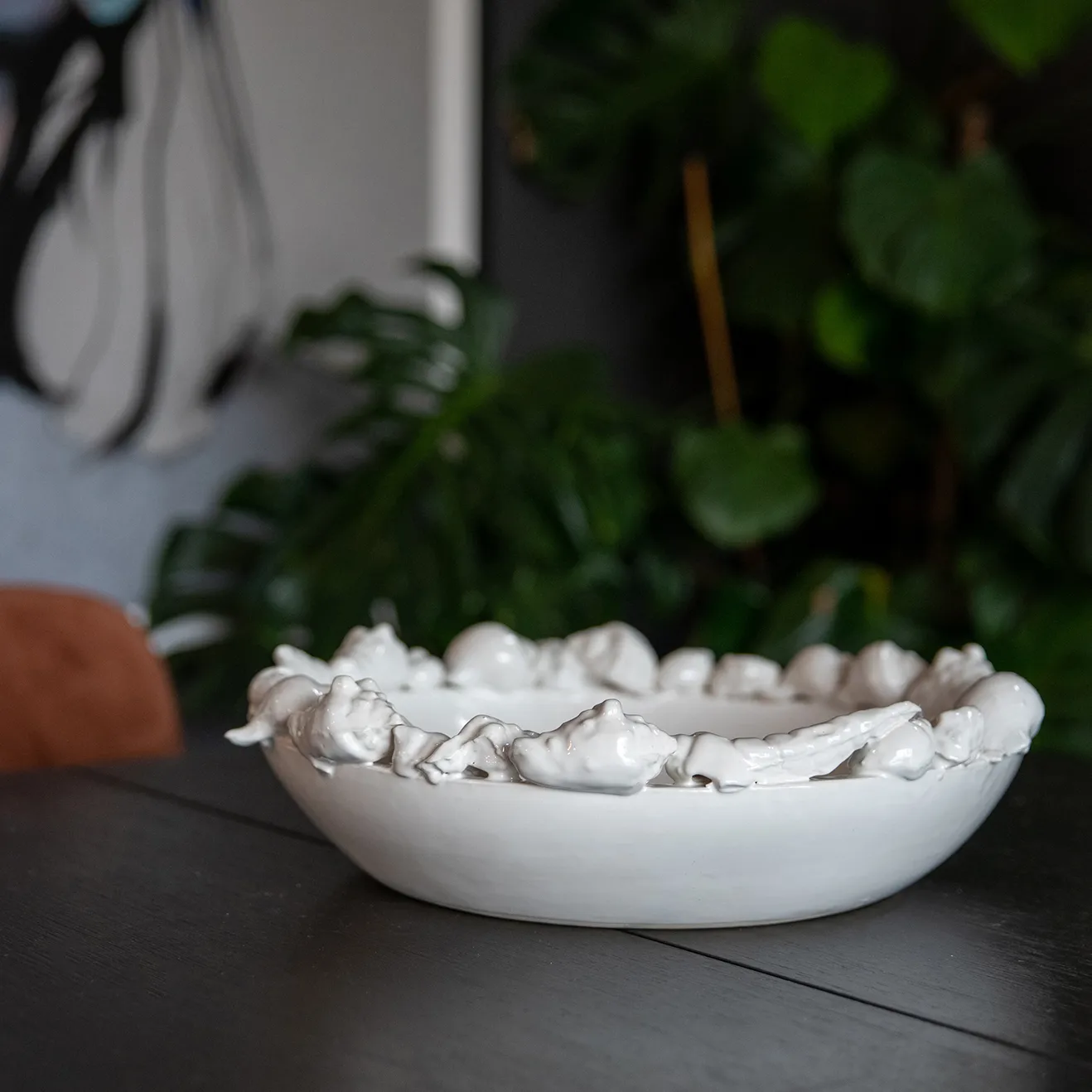 Piattino Shell 38 cm, bianco Byon