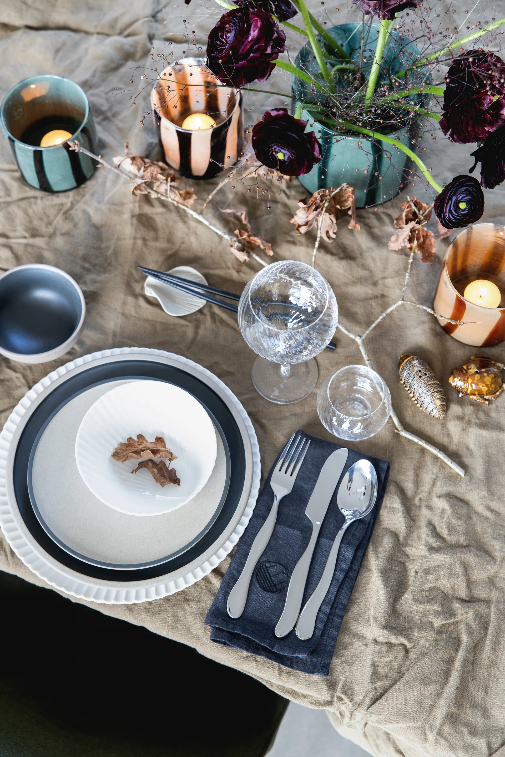 Porta bacchette Fumiko 4 pezzi, Beige Byon