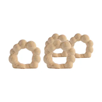 Porto anelli per tovaglioli 4-pack - Beige - Byon