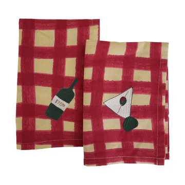 Sera tovaglioli 2 pezzi - Rosso, 45x45 cm - Byon
