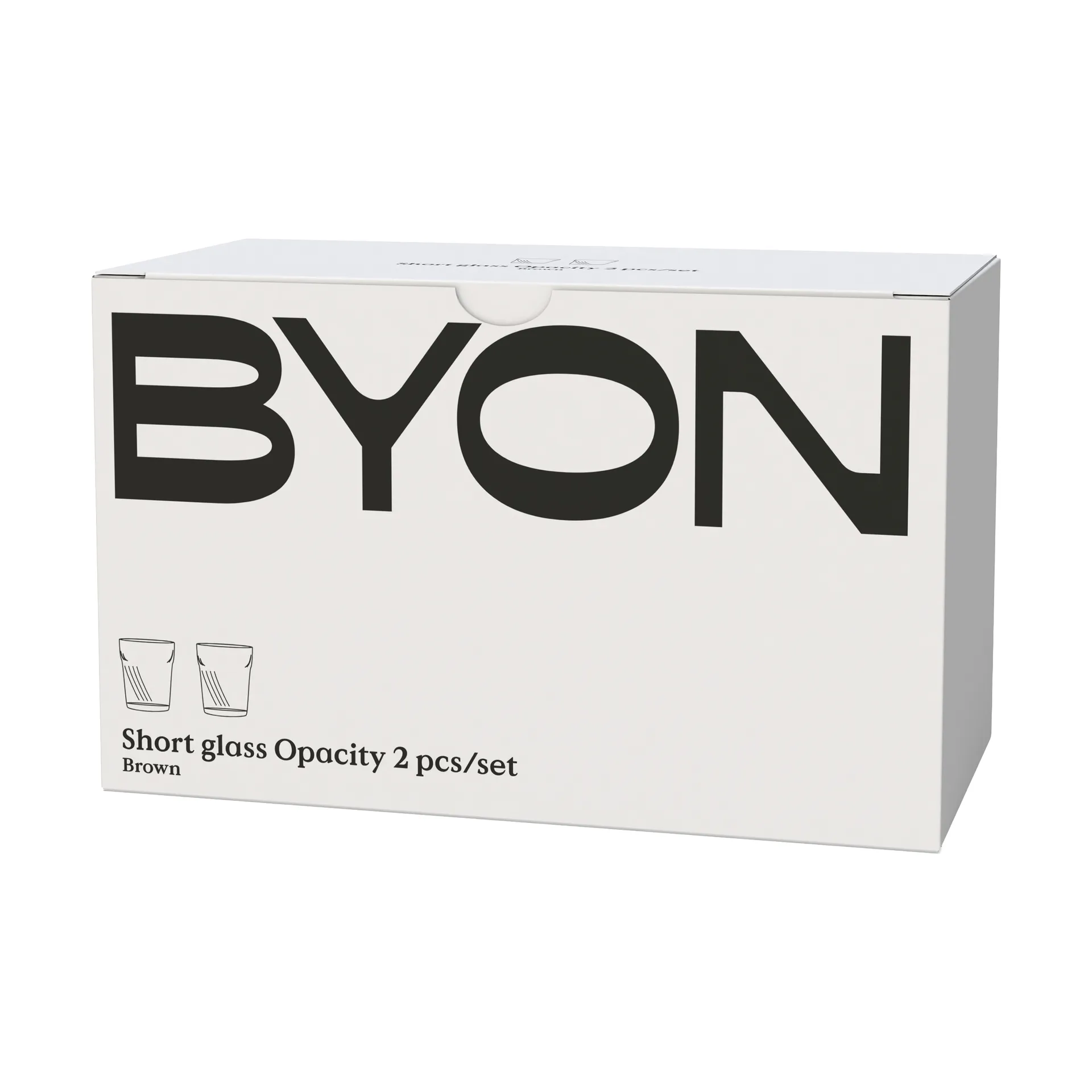 Set di 2 bicchieri da 30 cl Opacity, Marrone Byon