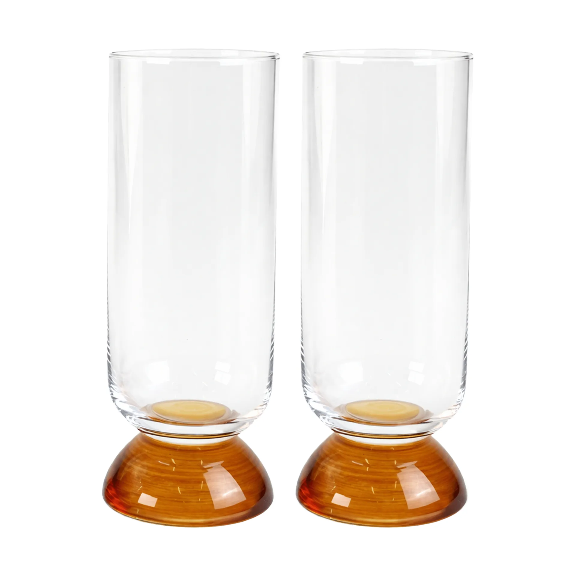 Spice bicchiere alto 38 cl confezione da 2, Chiaro-amber Byon