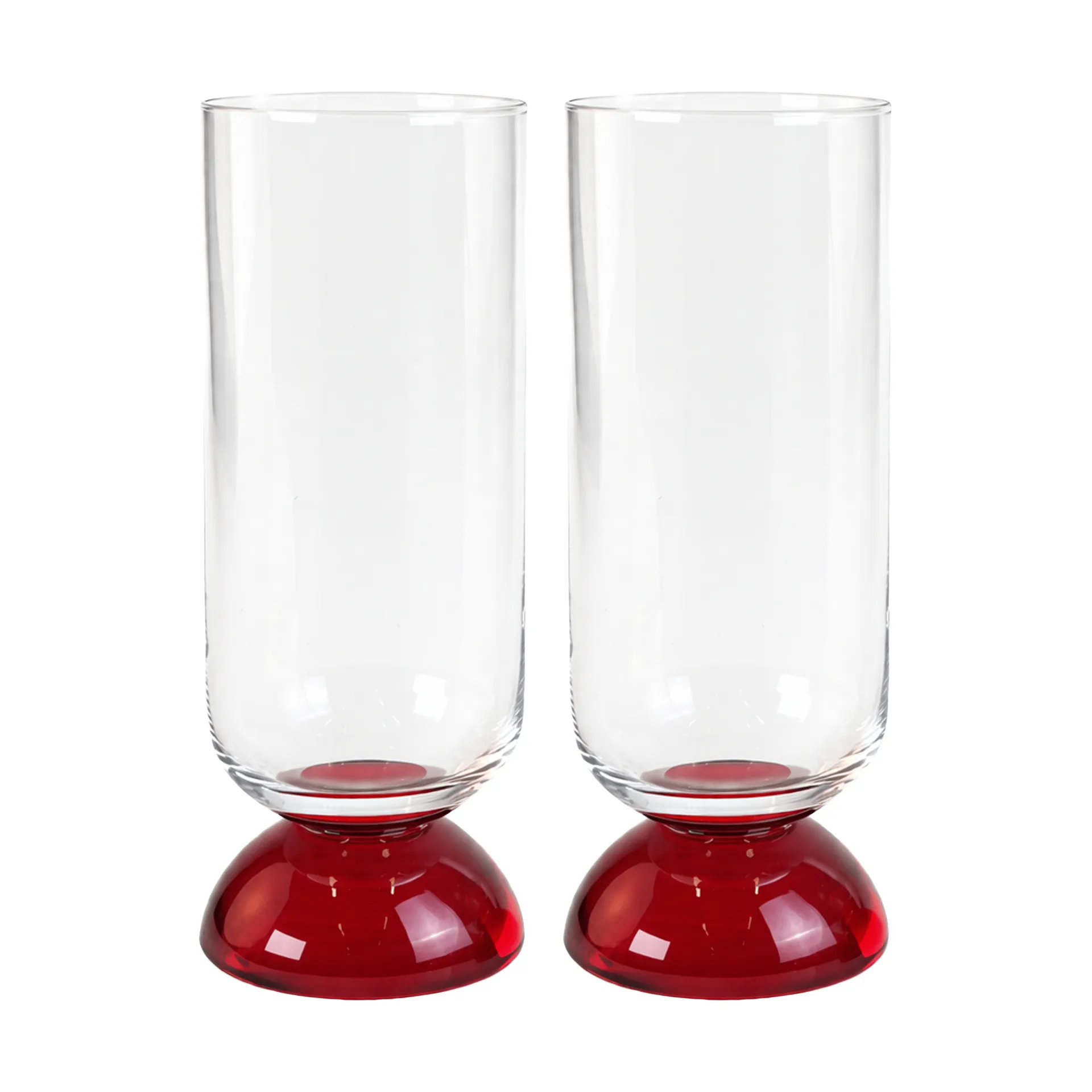 Spice bicchiere alto 38 cl confezione da 2, Rosso trasparente Byon