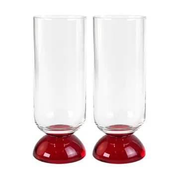 Spice bicchiere alto 38 cl confezione da 2 - Rosso trasparente - Byon