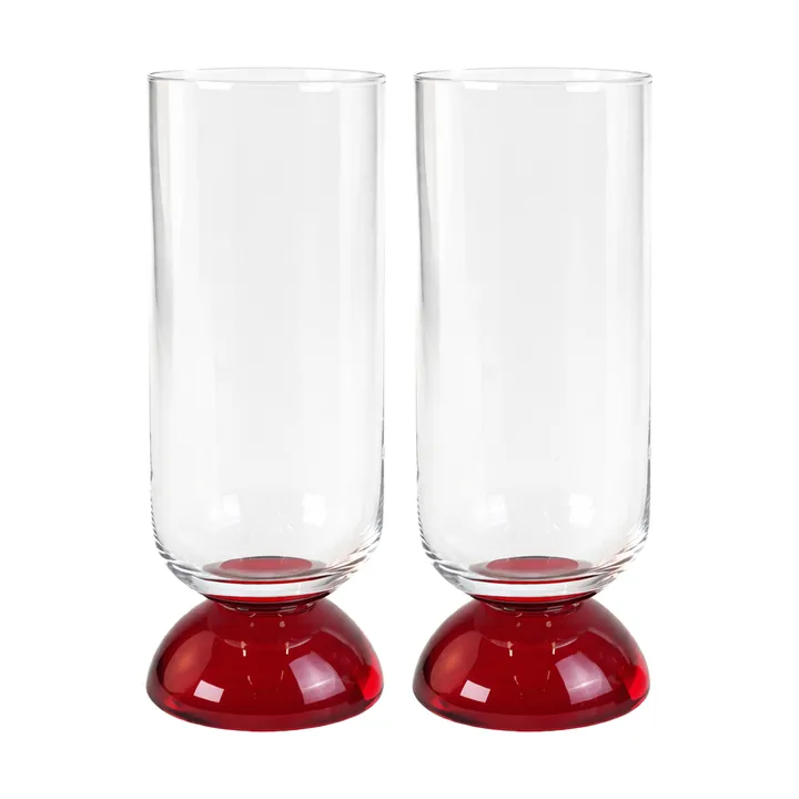 Spice bicchiere alto 38 cl confezione da 2 - Rosso trasparente - Byon