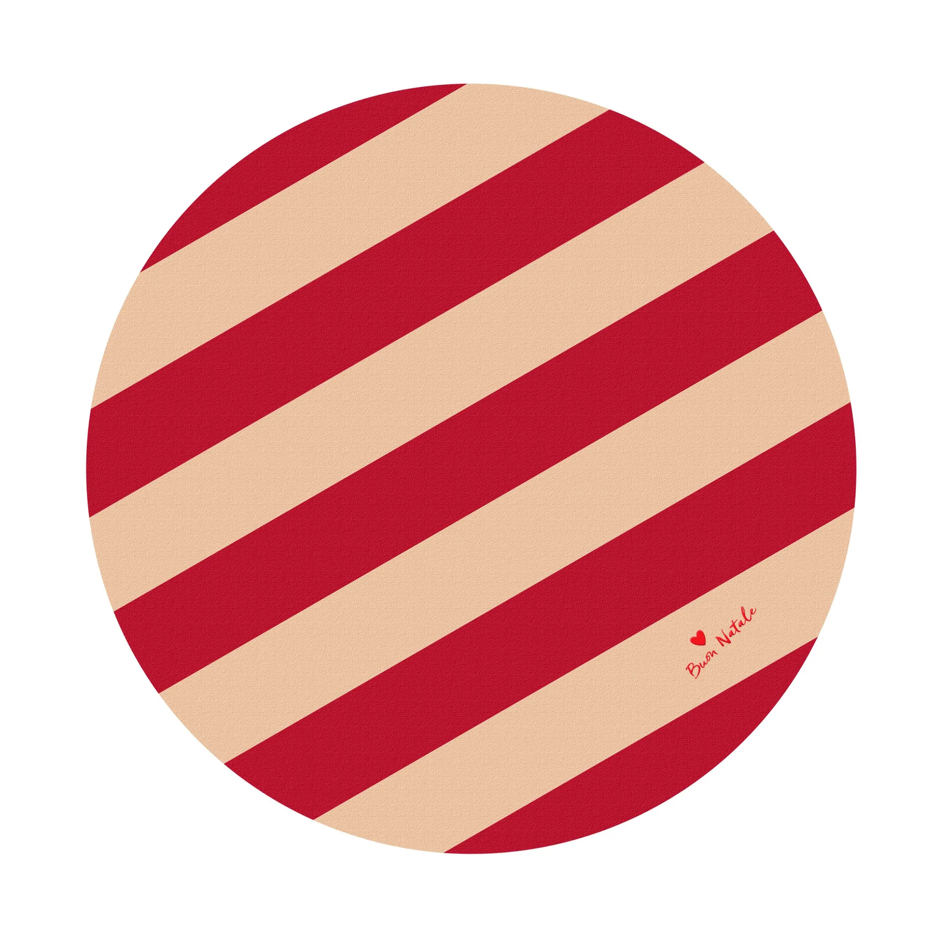 Tappeto per albero di Natale Love Ø100 cm, Rosso-sabbia Byon